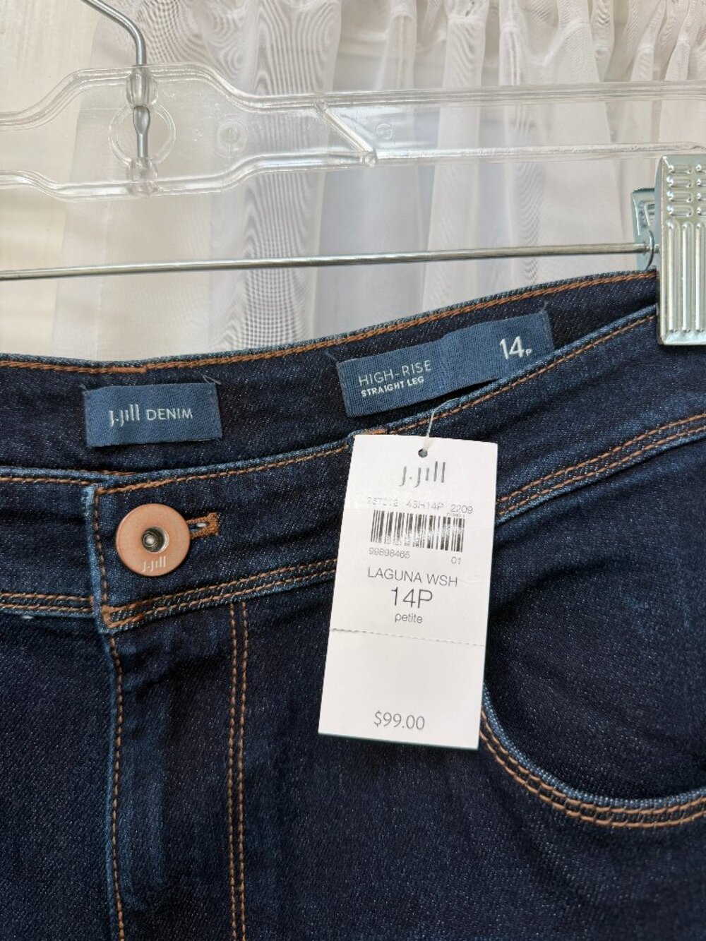 J Jill Denim High Rise Straight Leg - 14P NWT Laguna Wash